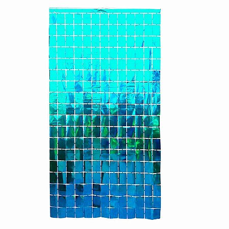 Cortina Decorativa Shimmer Wall Azul