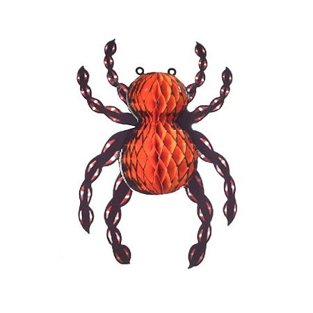 Enfeite Aranha de Papel Halloween - 32cm