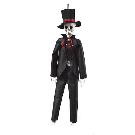Esqueleto Noivo Elegante Halloween - 40cm