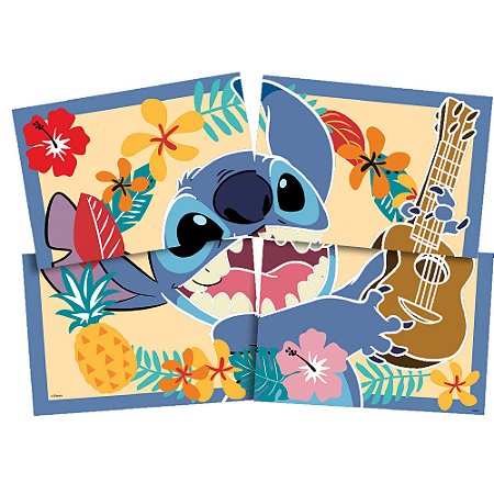 Painel Decorativo de Festa Stitch - 1,28mx90 cm