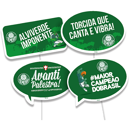 Placas Divertidas Palmeiras - 4 un