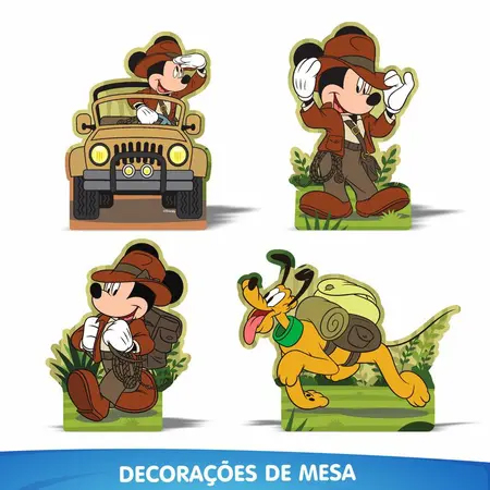 Kit Festa Fácil Mickey Safari - 39 Itens - Alegra Festa - Artigos para  Festas