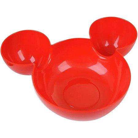A Tigela Mouse Petisqueira Divisória Prato P/ Crianças Cor Vermelho 21,5cm x 18cm - 1 Unidade