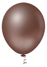 Balão Bexiga Marrom - Tamanho 9 Polegadas  (23cm) - 50 unidades