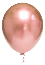 Balão Platinado Cromado Rose Gold 9 Polegadas (23cm) - 25 unidades