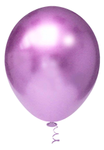 Balão Platinado Cromado Roxo 9 Polegadas (23cm) - 25 unidades