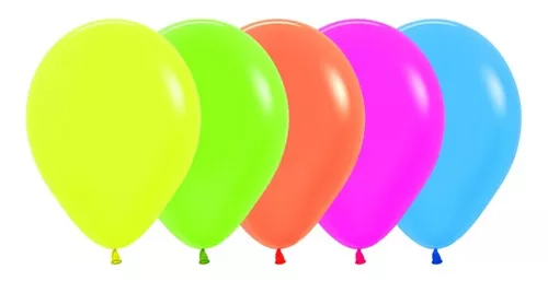 Balão Neon Sortido 5 Polegadas - 50 unidades