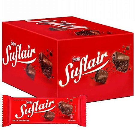 Chocolate Suflair Ao Leite Nestlé - Caixa 20 Unidades de 50g - 1Kg