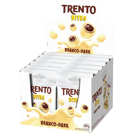 Chocolate Trento Bites Branco-Dark Peccin 480g - 12 unidades