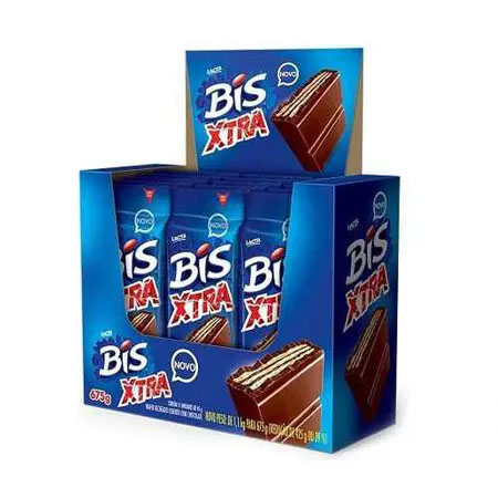 Chocolate Bis Xtra Ao Leite C/15un 45gr - Lacta - Alegra Festa