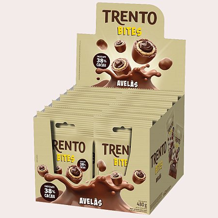 Chocolate Trento Bites Avelã Peccin 480g - 12 unidades