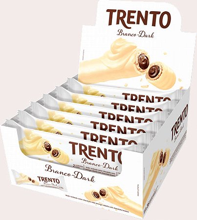 Trento Chocolate Branco Dark - Caixa 512g - 16 Unidades