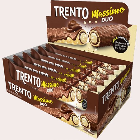 Trento Massimo Duo 38% de Cacau - Caixa 480g - 16 Unidades