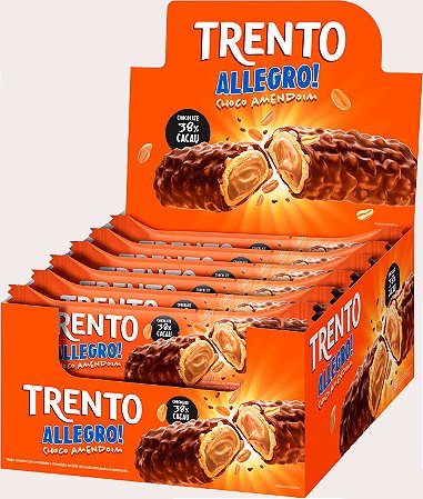 Trento Allegro! Chocolate C/ Amendoim 560g (16un x 35g)