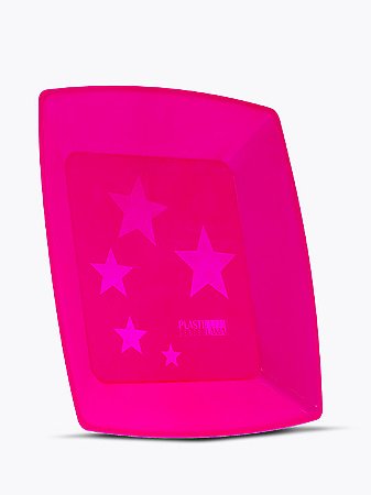 Prato Neon Pink 25x25cm - 10 unidades