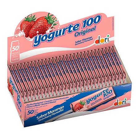 Pirulito Mastigável Yogurte 100 - 50 unidades