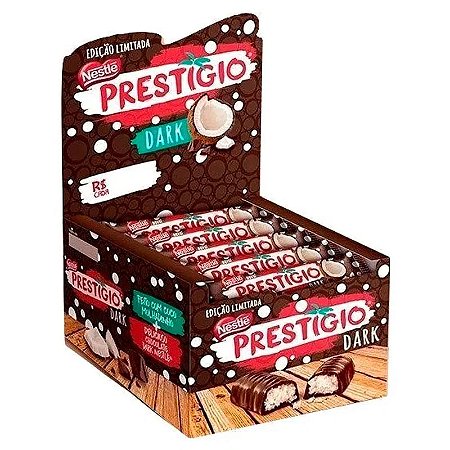 Chocolate Prestigio Dark - Caixa 30 unidades de 33g cada - 990g