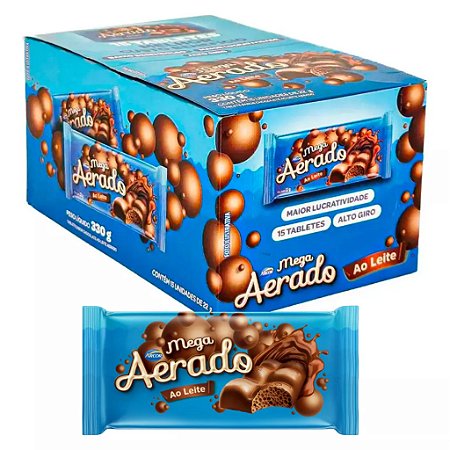 Chocolate Mega Aerado ao Leite Display Arcor  330g - 15 unidades
