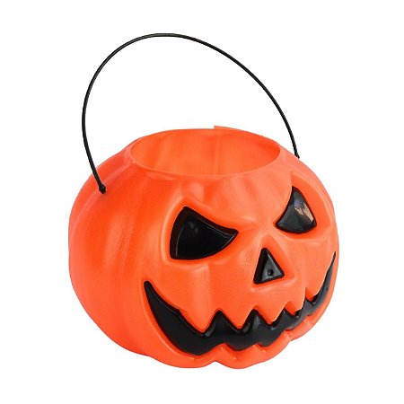 Balde de Halloween Enfeite de Abóbora para Doces e Decoração de Halloween - Toymaster