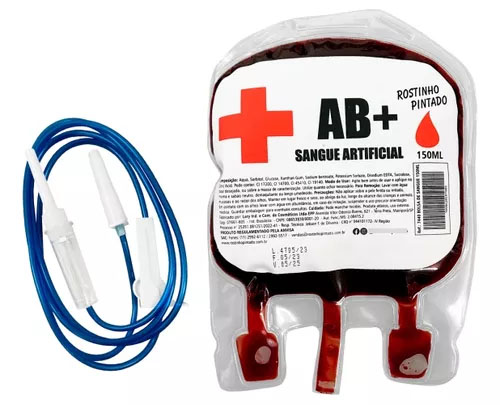 Bolsa De Sangue Artificial Decoração Halloween - 150ml