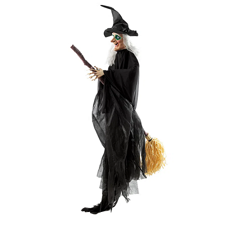 Bruxa Alcina Halloween com Estaca para Fixação em Jardins - 1,9M
