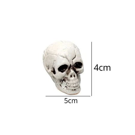 Enfeite Decorativo Halloween - Crânio de Esqueleto - 12 unidades