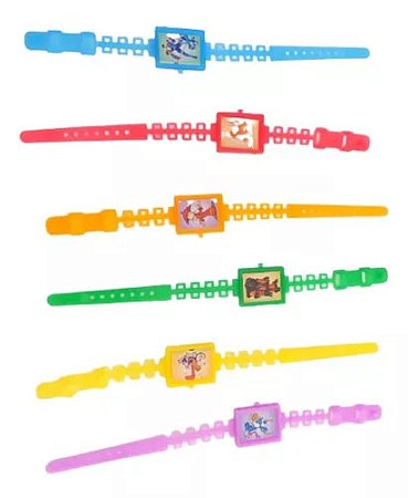 Relógio Quadrado Brinquedo Infantil - 10 unidades