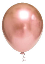 Balão Platinado Cromado Rose Gold 5 Polegadas (13cm) - 25 unidades