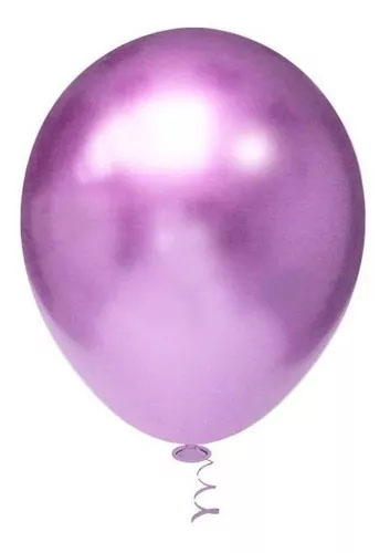 Balão Platinado Cromado Violeta 5 polegadas - 25 unidades