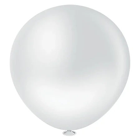 Balão Latex Liso Branco 16 polegadas - 12 unidades