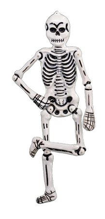 Esqueleto Plástico Articulado Halloween - 114cm