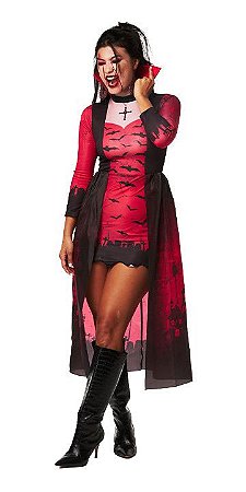 Fantasia Halloween Vestido Enfermeira Branca Adulto Feminina Carnaval Zumbi  Terror