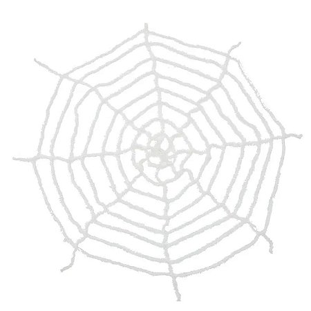 Teia de Aranha Branca Halloween Cromus - 1,82mt