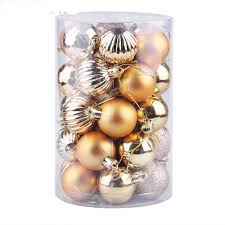 Bolas de Natal Ouro Brilhante - 32 Unidades