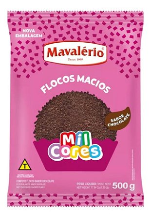 Flocos Macio Sabor Chocolate Mil Cores – Mavalério 500 gramas