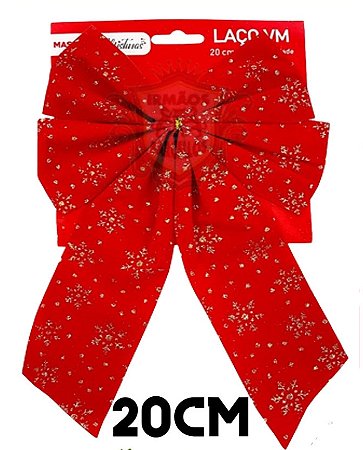 Laços Vermelho Grande Decorativos Para Natal - 20CM