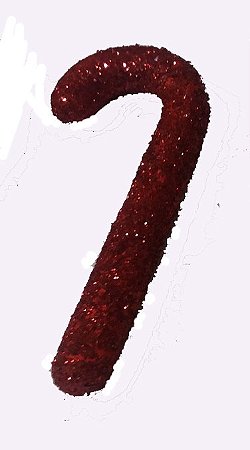 Ornamento Bengala Vermelha Com Lantejoula - 21cm