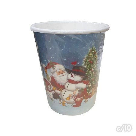 Copo de Papel 270ml Natal Papai Noel - 10 Unidades