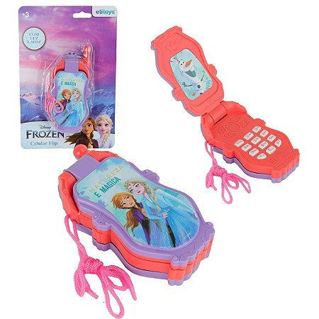 Celular Infantil com LUZ e SOM Frozen Color
