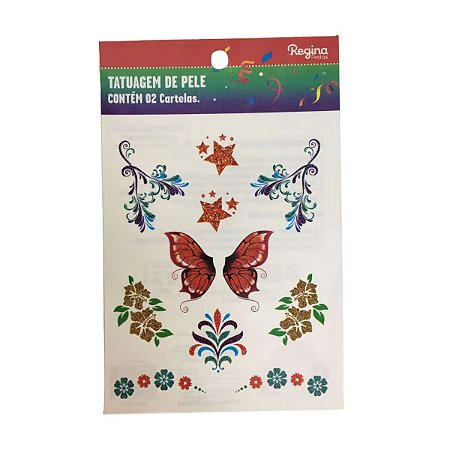 Tatuagem De Pele Temporária Ornamentos de Carnaval Sortidos - 2 cartelas