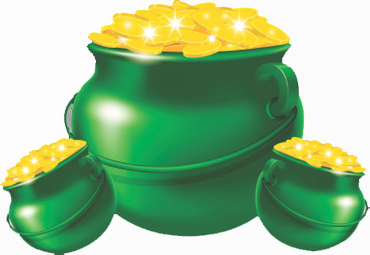 Kit Pote De Ouro Cartonado Saint Patrick's - 3 Potes