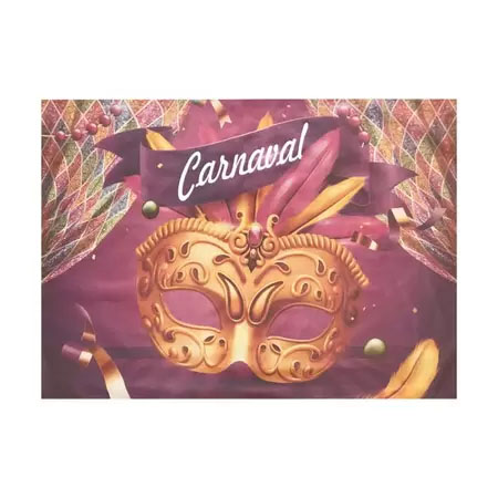 Painel TNT Decorativo Carnaval Máscara - 1,40x1,03m