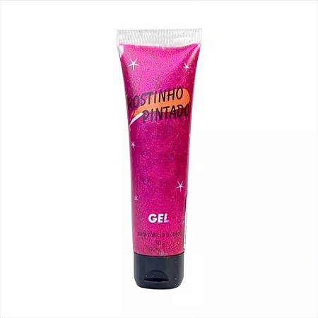 Bisnaga Gel p/ Cabelo Corpo e Rosto Pink Glitter 30 gr