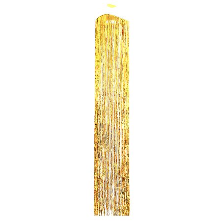 Enfeite De Teto Lustre Metalizado para Decoração - Dourado - 1,80M