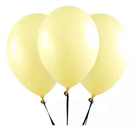 Balão Bexiga Amarelo Candy - Tamanho 5 Polegadas (13cm) - 50 Unidades