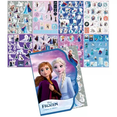 Adesivos Decorados Frozen - 11x14cm - 8 Cartelas