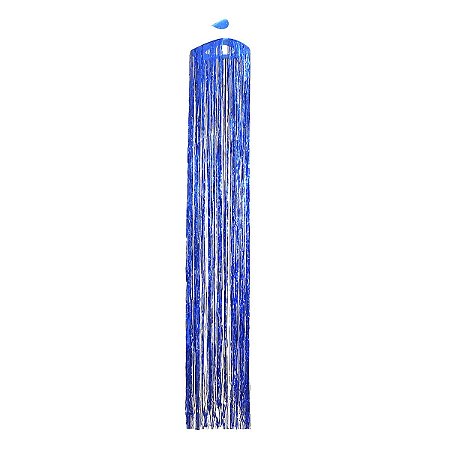 Enfeite De Teto Lustre Metalizado para Decoração - Azul - 1,80M