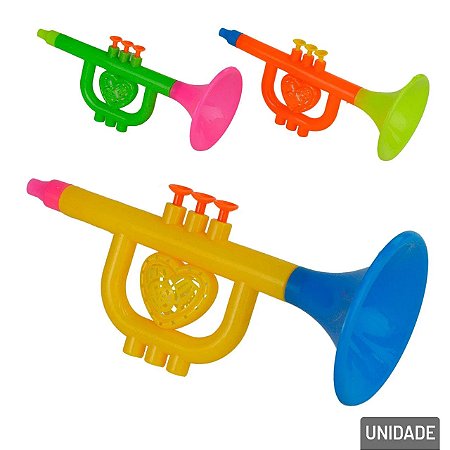 Corneta Musical Infantil Colorido 22cm - 1 Unidade