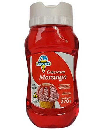 Cobertura Para Sorvete Sabor Morango Du Porto 270 gramas