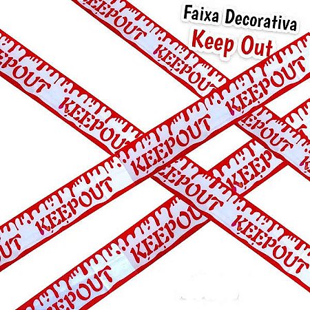 Faixa Decorativa Keep Out Halloween – 50 Metros